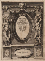 KG 00213
<br/>
Titelblad voor serie van 24 Romeinse keizers
<br/>
<em>Rota, Martino (ca.1520-1583)</em>